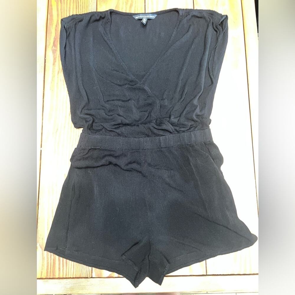 White House Black Market Black CREPE ROMPER SZ S - Picture 2 of 11
